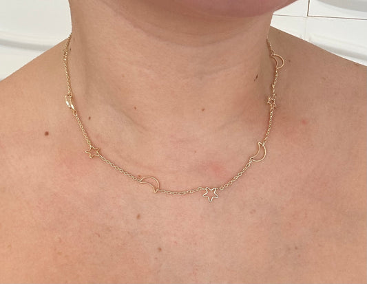 Luna estrella necklace